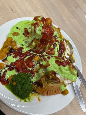 Samosa chaat  at Veggie House in Weiterstadt