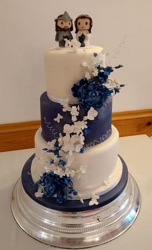 Our wonderful wedding cake that seaside parlour made for us  at Seaside Patisserie in Margate