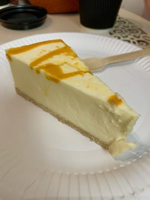 Mango and vanilla cheesecake  at Seaside Patisserie in Margate