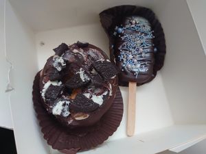 Cookie Dough Cakesicle and Oreo Doughnut at Seaside Patisserie in Margate