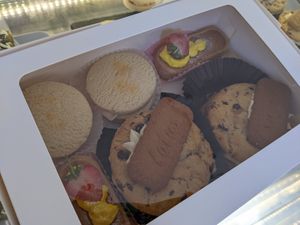 Takeaway baked goods at Seaside Patisserie in Margate