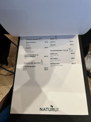 Menu Jan 2023  at Naturli' in Oslo