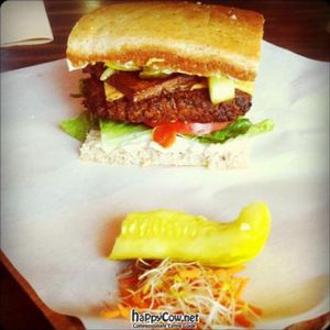 Bacun cheese* burger at Boon Burger Cafe in Winnipeg