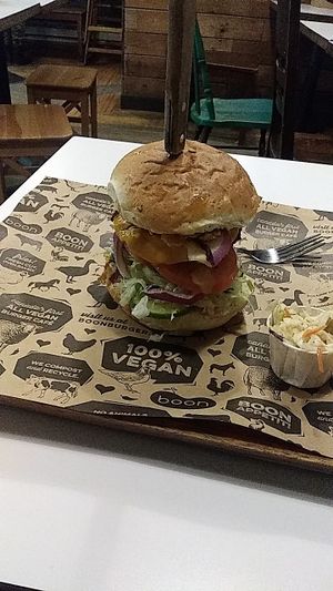 Yogi burger at Boon Burger Cafe in Winnipeg