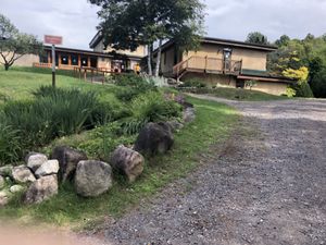 Main building where meals are served at Sivananda Ashram Yoga Camp in Val-morin