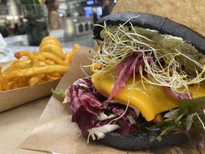 The second burger on the menu (not a patty) at Two Monkeys  in Malmo