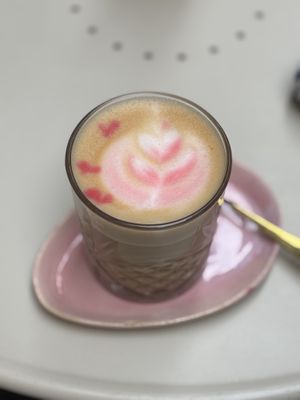 Oat milk latte  at Chloé Cafe in Prague