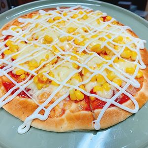 Cheese & Corn Pizza 芝士粟米Pizza at Green Entrance 入素 in New Territories