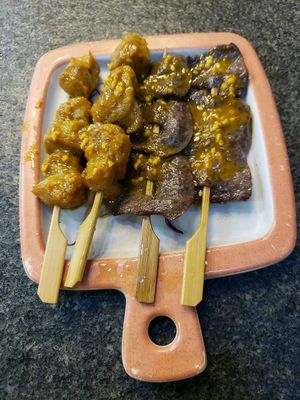 Vegetarian Skewer with Satay Sauce 串燒 at Green Entrance 入素 in New Territories