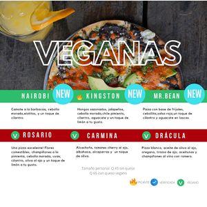 Vegan Pizzas at 7A Norte Pizzeria in Antigua