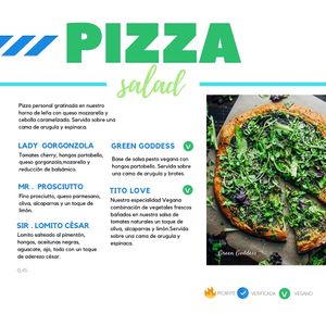 Pizza Salads at 7A Norte Pizzeria in Antigua