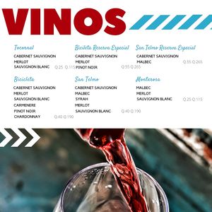 Wine at 7A Norte Pizzeria in Antigua