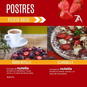 Desserts at 7A Norte Pizzeria in Antigua