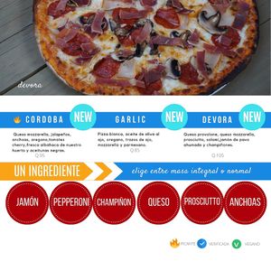 Pizza X4 at 7A Norte Pizzeria in Antigua