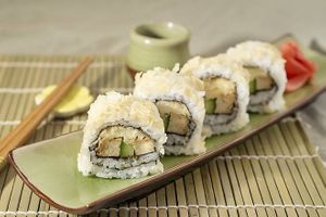 Veggie Unagi Roll with Cheese 素鰻魚芝士卷 at Yummy Station 知味駅 in Kowloon