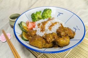 Veggie Satay Chicken Rice 惹味沙嗲素雞飯 at Yummy Station 知味駅 in Kowloon