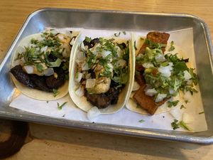 Mushroom and tofu tacos  at Switchback in Durango