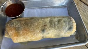 New burrito, ordered vegan  at Switchback in Durango