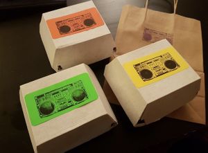 Cute  packaging  at Boom Box Buns in Cincinnati