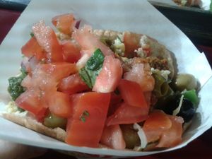 Maoz Falafel Sandwich at Maoz - Saint Andre des Arts in Paris