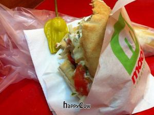 falafels in pitta with the works!! at Maoz - Saint Andre des Arts in Paris