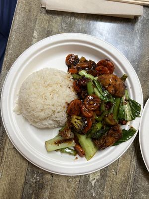 black pepper tofu - mixed vegetables  at Ginger and Spice in Chippendale