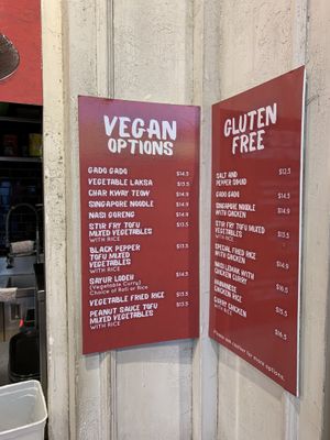 Menu  at Ginger and Spice in Chippendale