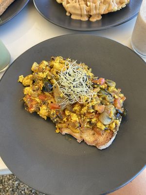 Tofu scramble  at Fotis All Day Bar in Naoussa