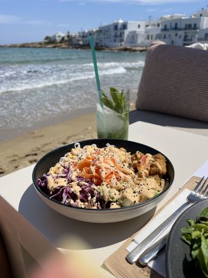 Buddha bowl   at Fotis All Day Bar in Naoussa
