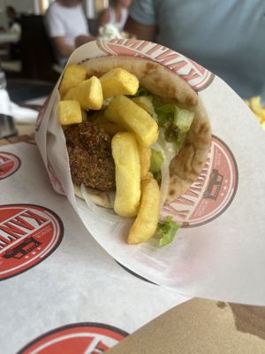 Falafel gyro   at Kantina Grill in Corfu