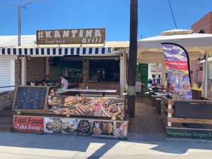 View from the street at Kantina Grill in Corfu