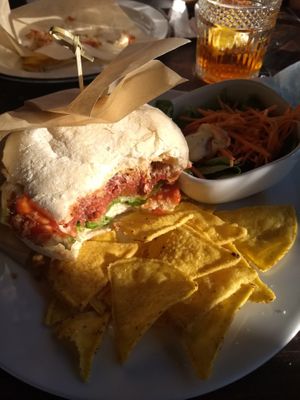 Vegan burger at Surfing Elephant in Wenduine
