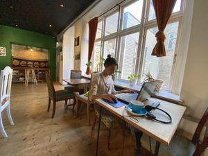 Lots of room for studying at Café Mellemfolk in Aarhus