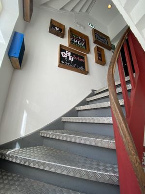 Just up the stairs at Café Mellemfolk in Aarhus