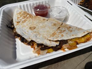 Pulled mushroom quesadilla   at Haven Market in Livingston Manor