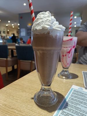 Vegan chocolate milkshake with vegan ice cream (February 2023) at Stiles in Ambleside