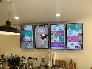 Menu with prices at Fábrica Do Meu Avô Geladaria in Tavira