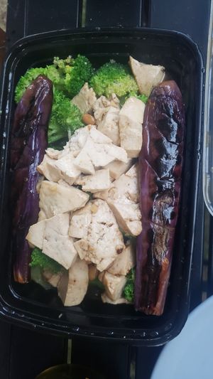 Really bad eggplant dish, "chef's choice" at Basil Vegan Kitchen in Portland