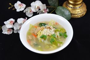 Asian Rice Soup at Basil Vegan Kitchen in Portland