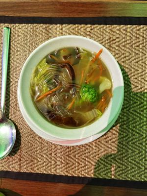 Glas noodle mushroom soup at Bangkok Am See in Friedrichshafen