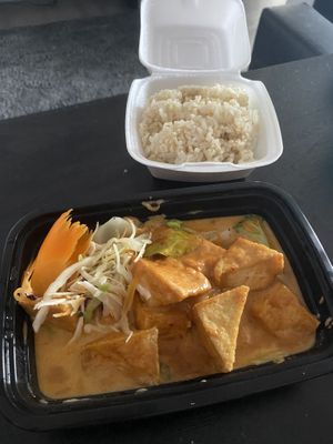 penang curry and brown rice  at Si-am Thaimerican Restaurant in Tampa