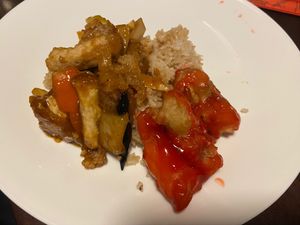 General’s tofu and sweet and sour tofu at Red Dragon in Spokane