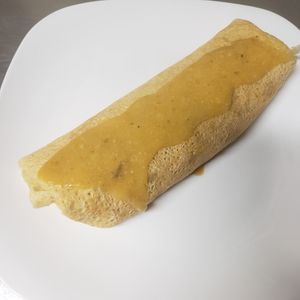 Oregonian Scramble Creperito! at Zest Garden Cafe in Lincoln City