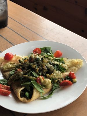  Super Green Garden Vegan Crepe at Zest Garden Cafe in Lincoln City