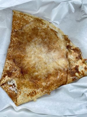 Vegan grilled cheese crepe   at Zest Garden Cafe in Lincoln City