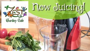 Now offering raw organic juice - available to preorder at ZestGadenCafe.com/menu at Zest Garden Cafe in Lincoln City