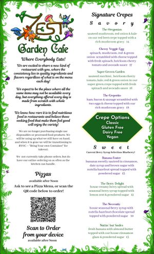 Now making in house vegan "not"tella! (chocolate hazelnut spread)!  at Zest Garden Cafe in Lincoln City