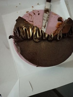 Vegan chocolate cake at Zorbas Bakery in Paphos