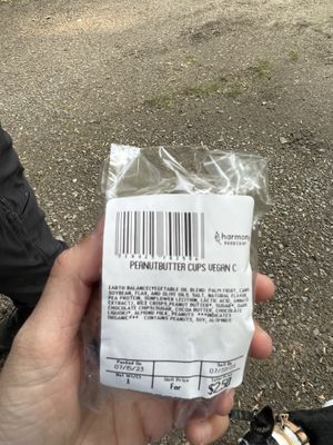 Pb cup label  at Harmony Food Co-op in Bemidji