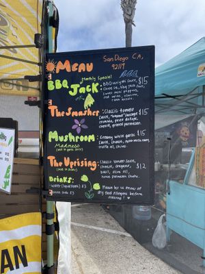 menu   at Uprising Pizza - Pop-Up in San Diego